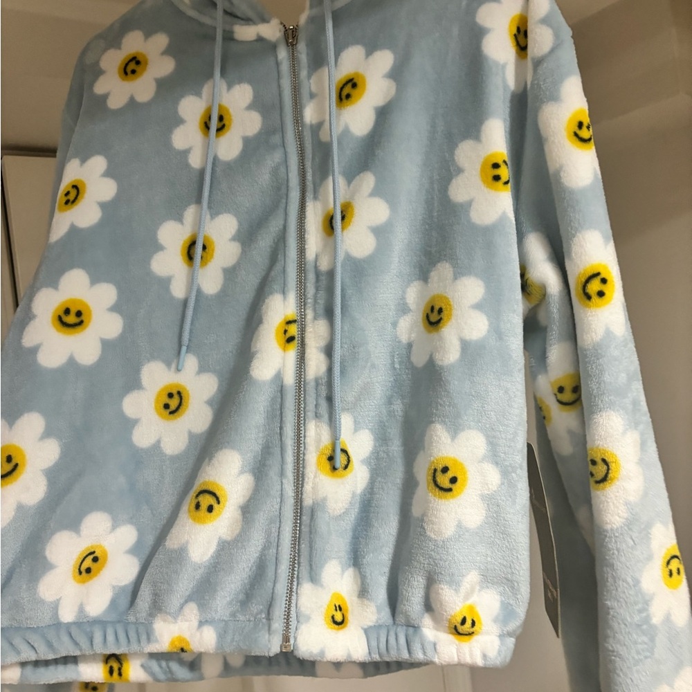 Kids Blue Floral Hoodie